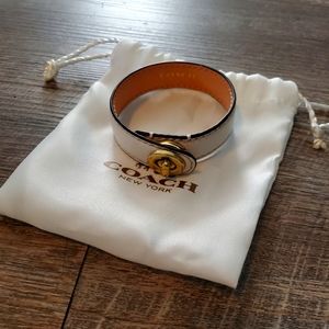 Coach Leather Turn Lock Bracelet
